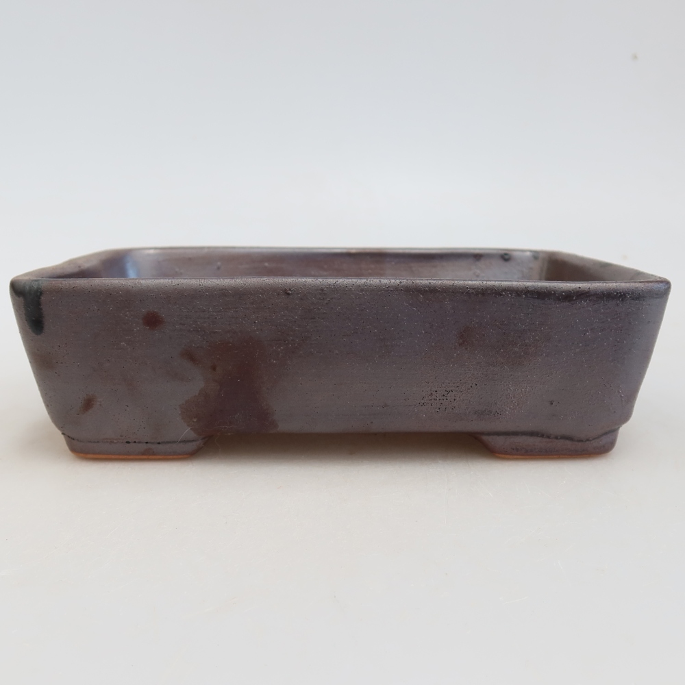 Bonsaischale aus Keramik 18 x 13 x 5 cm, metallfarben