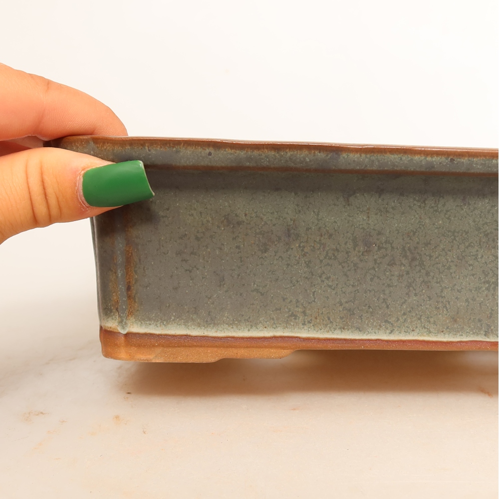 Keramikschale  20 x 15,5 x 5,5 cm, Farbe: braun