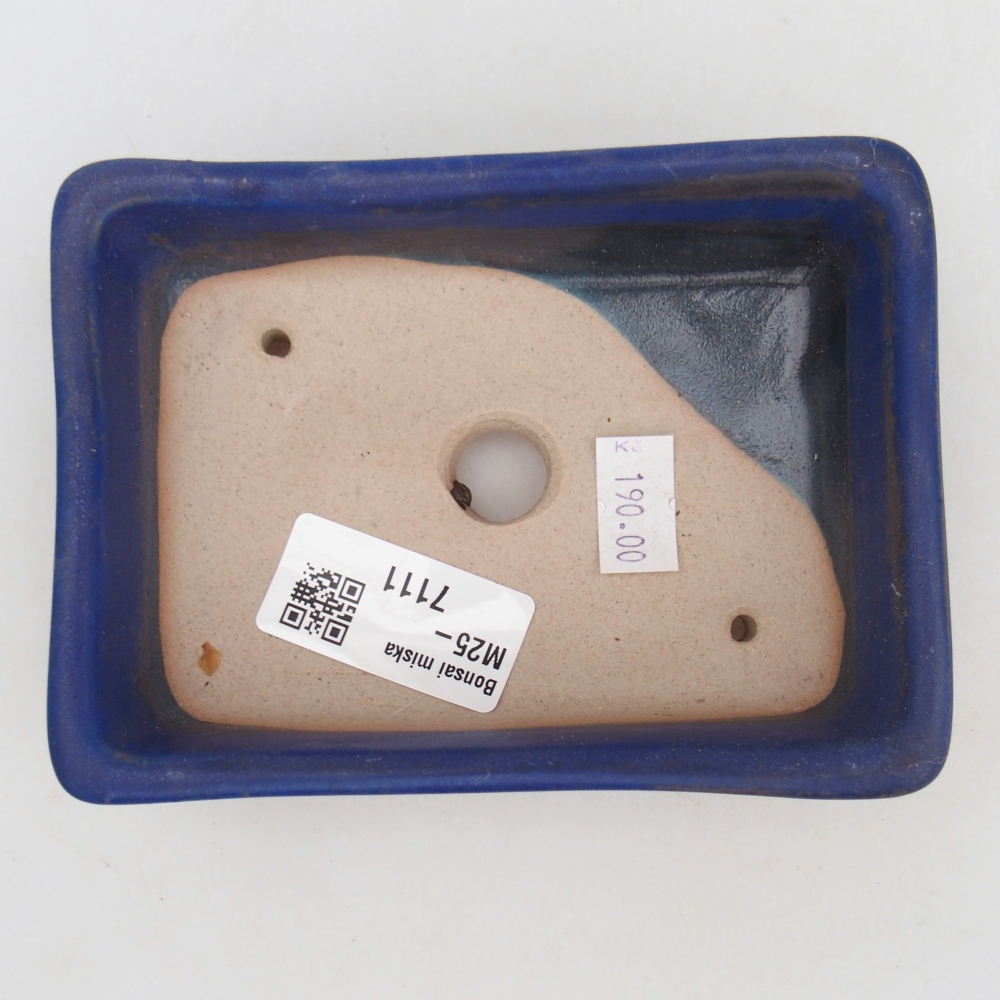 Bonsaischale aus Keramik 11,5 x 9,5 x 6 cm, Farbe blau