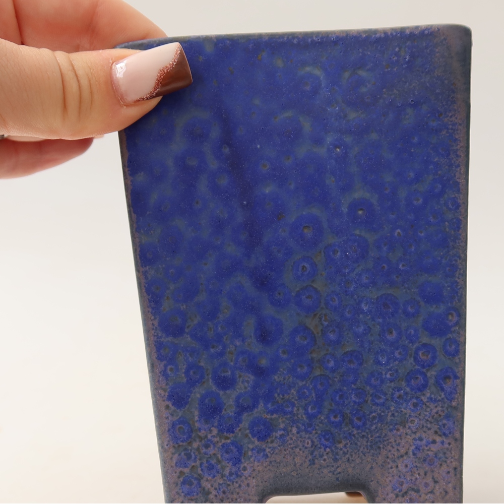 Bonsaischale aus Keramik 9 x 9 x 12,5 cm, Farbe blau