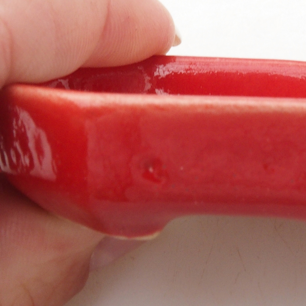 Mini-Bonsaischale 5,5 x 4 x 1,5 cm, Farbe rot