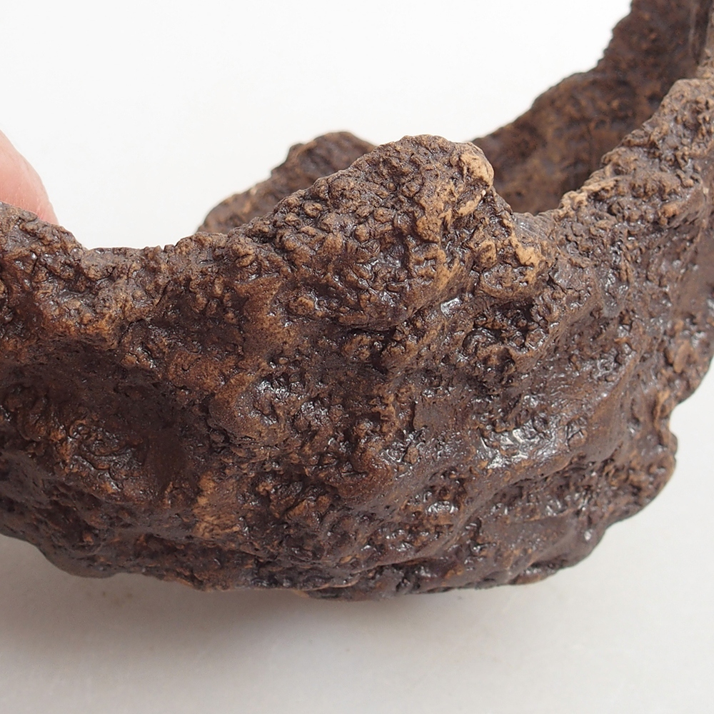 Keramikschale 13 x 11 x 11 cm , Farbe braun