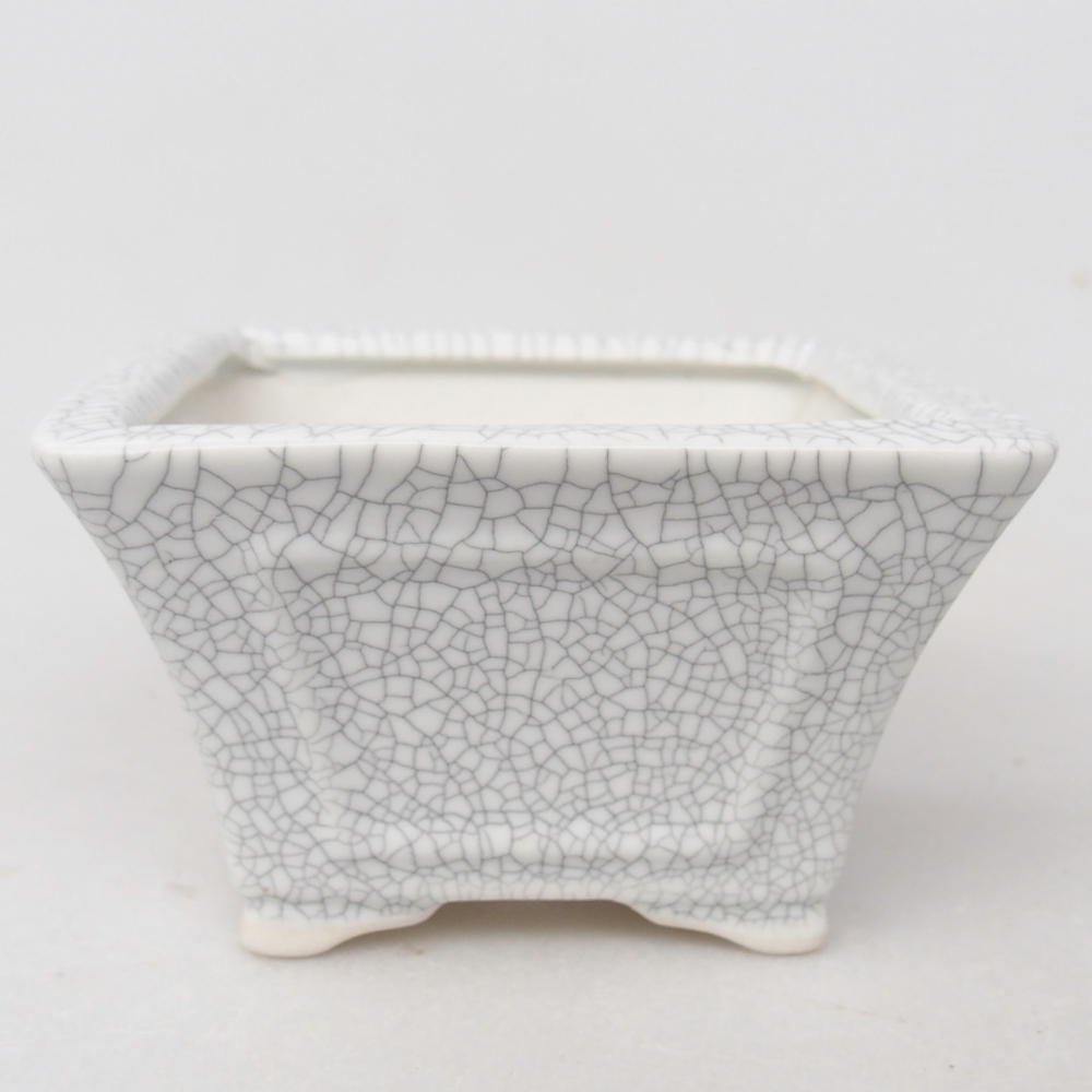 Bonsaischale aus Keramik 8,5 x 8,5 x 5 cm, Raku-Farbe