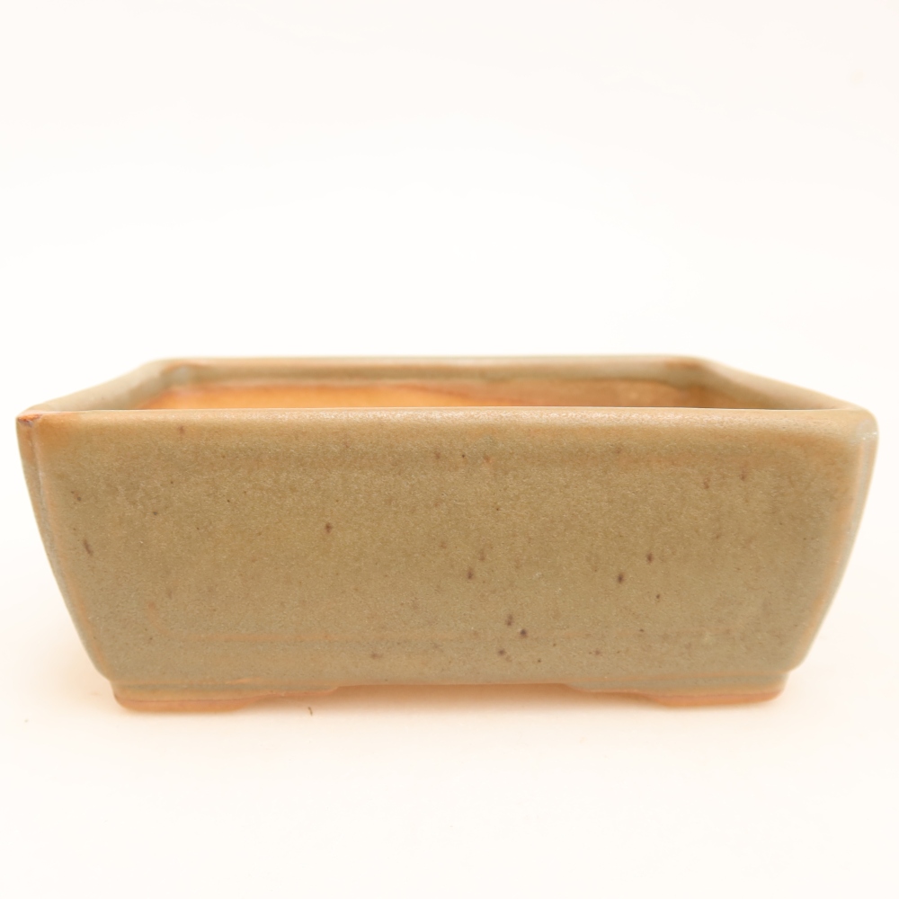 Keramik-Bonsai-Schale 13 x 9 x 5 cm, Farbe: Grau