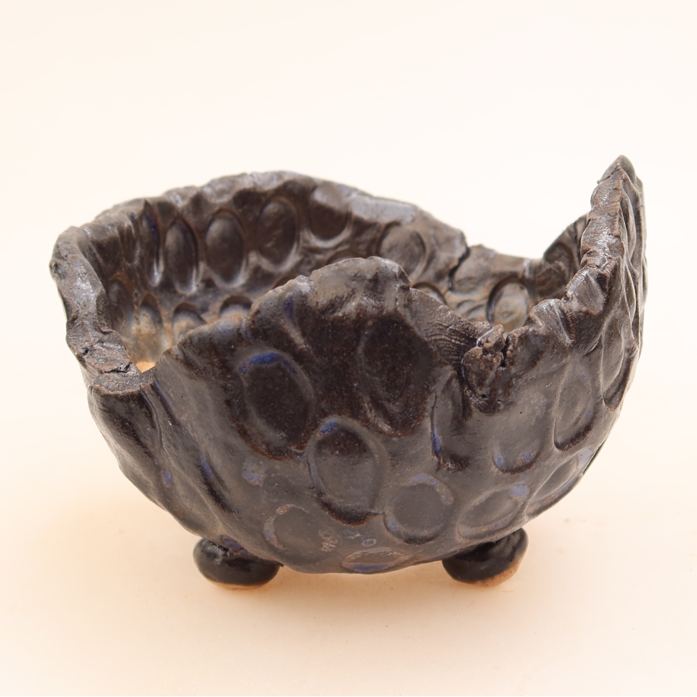Keramikschale  10,5 x 10 x 7,5 cm, Farbe: Schwarzblau