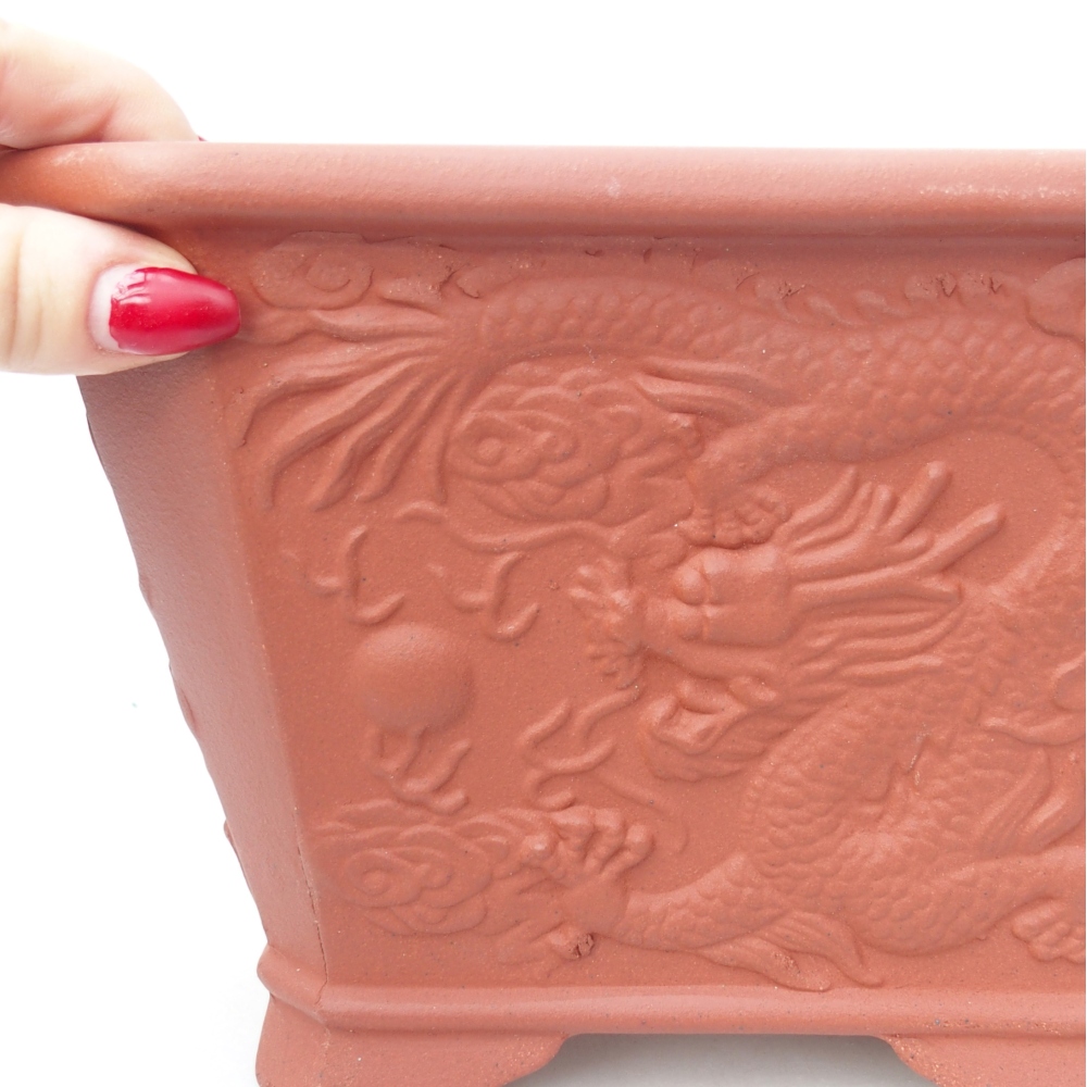 Schale 21 x 21 x 14 cm ziegelfarben