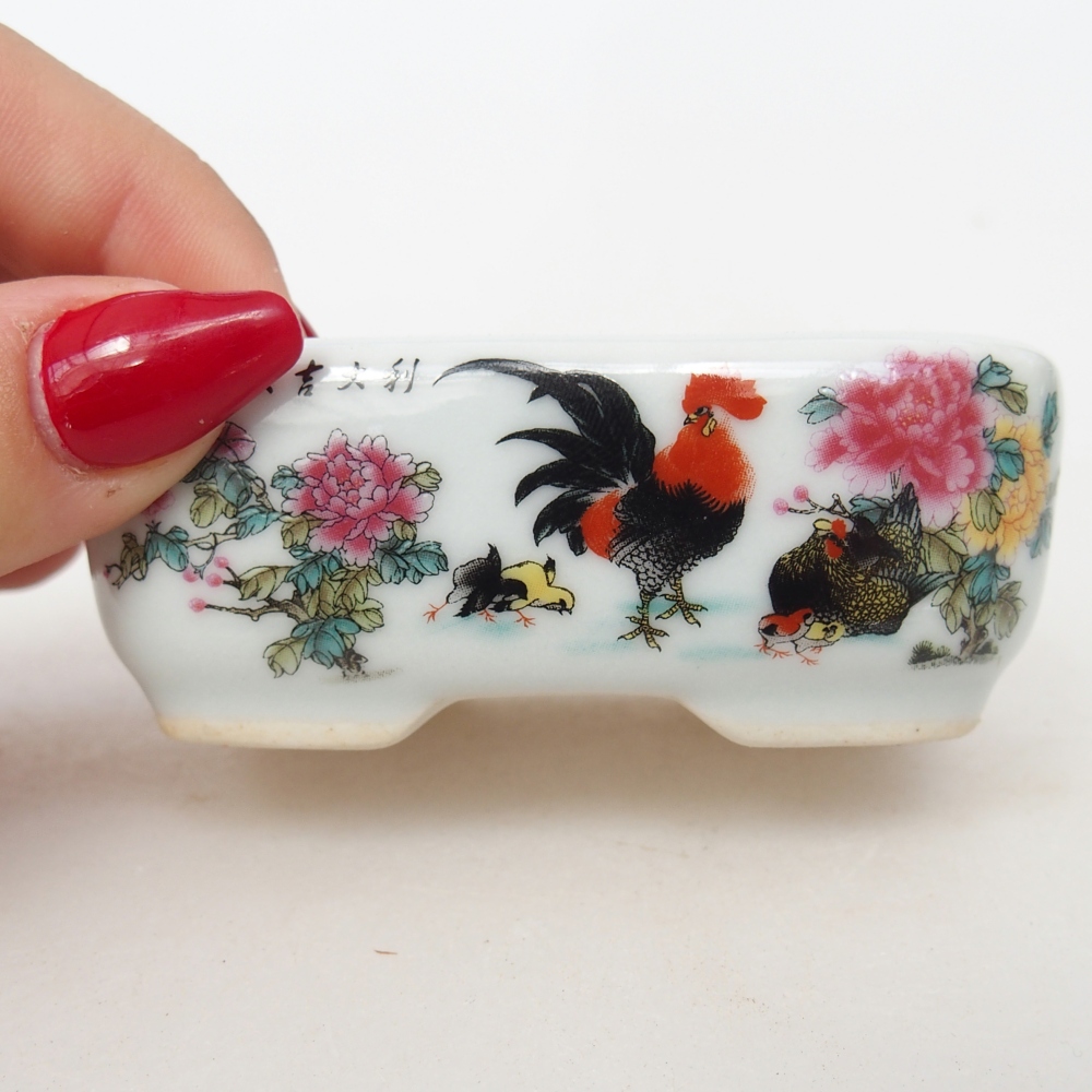 Mini-Bonsaischale 8 x 6 x 3 cm, weiß