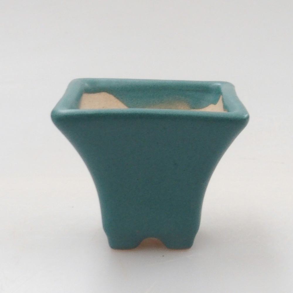 Bonsaischale aus Keramik 6,5 x 5,5 x 4 cm, Farbe blau