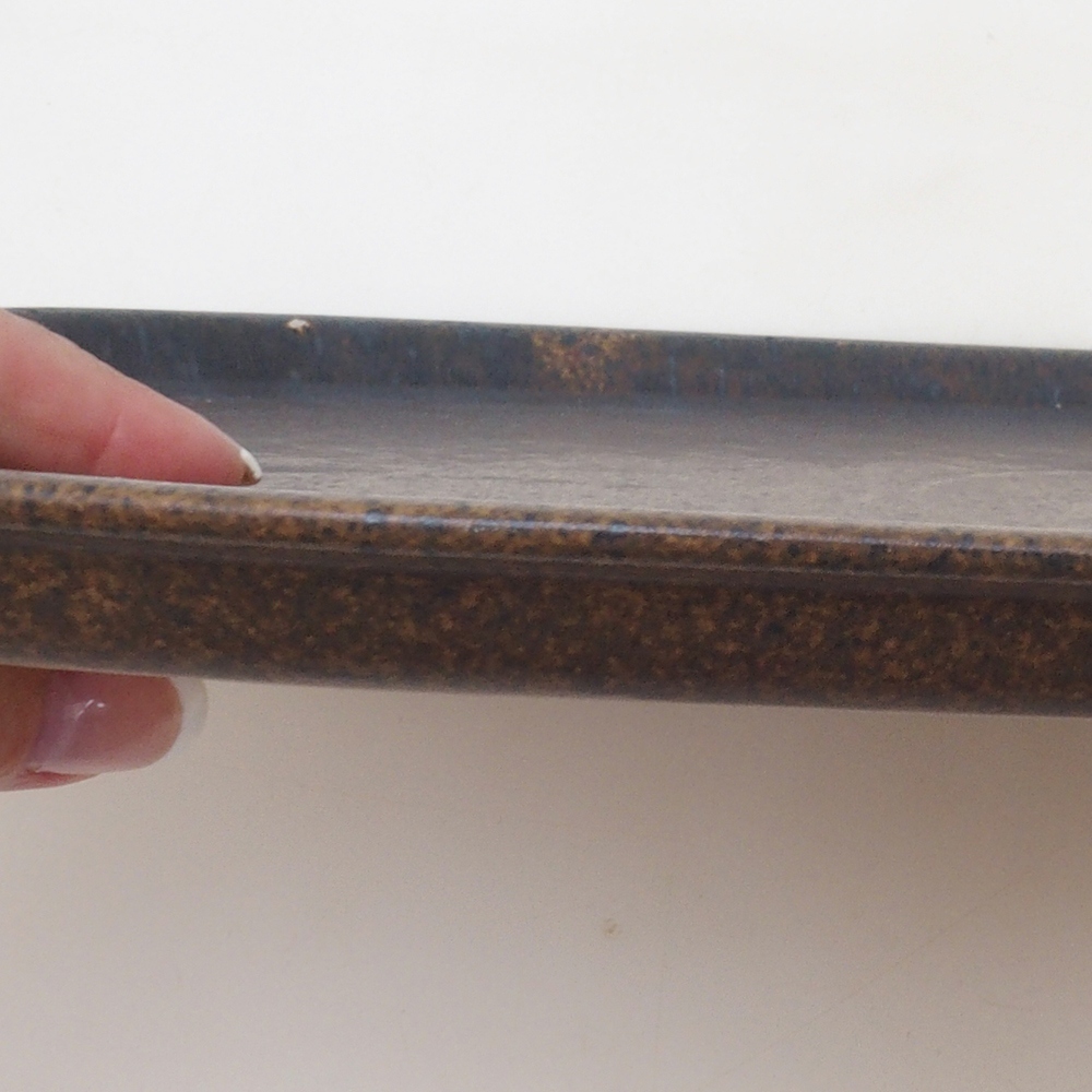 Keramikschale H10 - 34 x 23,5 x 1,5 cm - braun