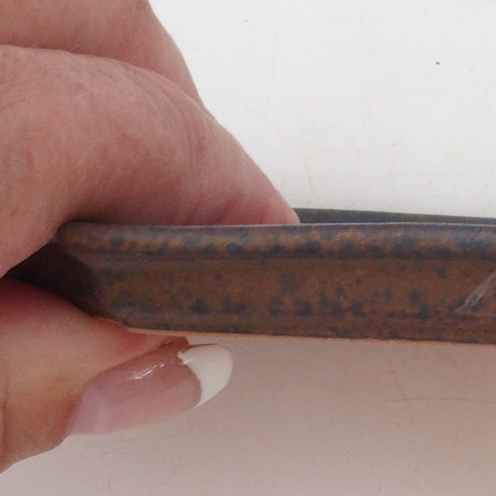 Keramikschale H01 - 11,5 x 8 x 0,5 cm - braun