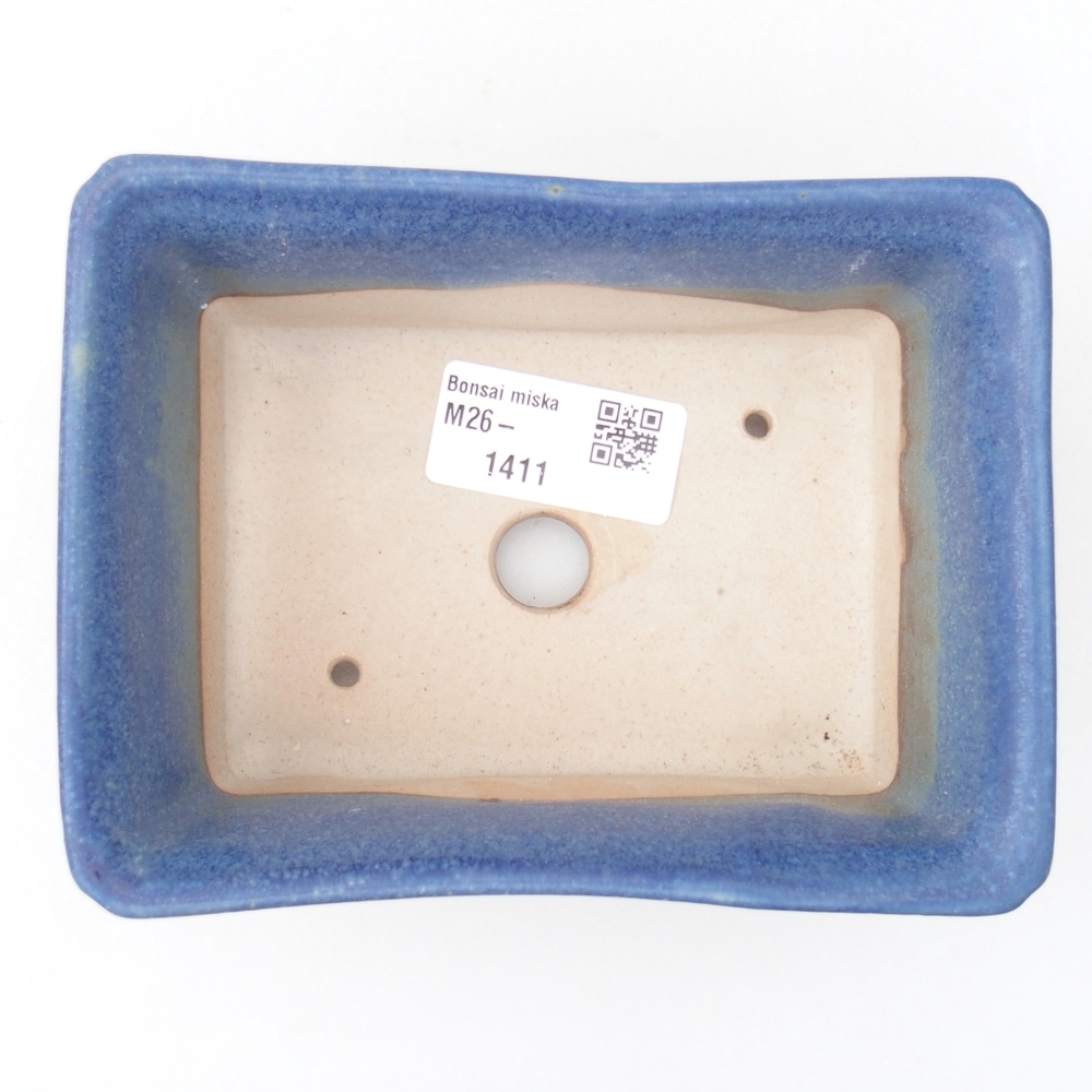 Bonsaischale aus Keramik 13,5 x 10 x 5,5 cm, Farbe blau