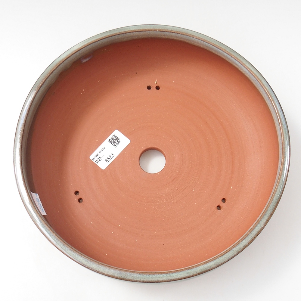 Bonsaischale aus Keramik 24,5 x 24,5 x 6,5 cm, grün