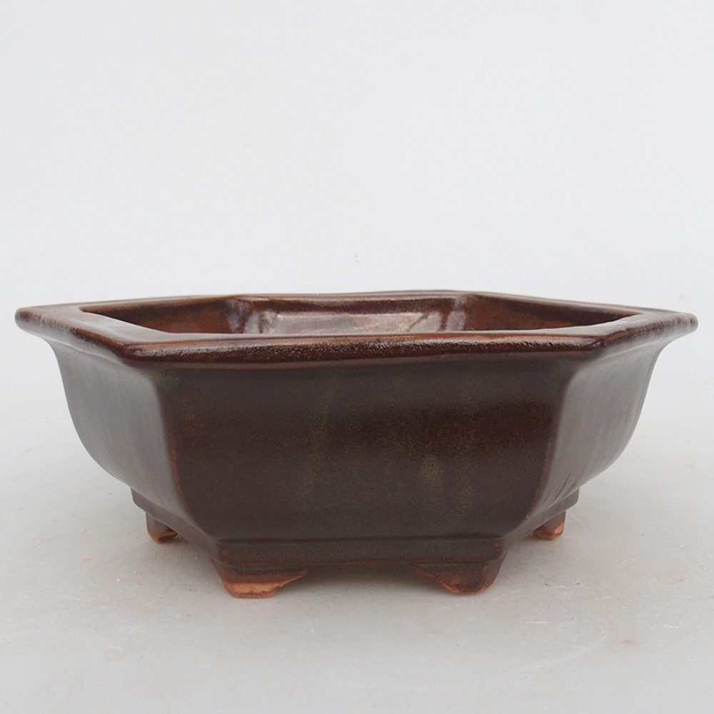 Bonsaischale aus Keramik 17 x 15 x 6 cm, braun