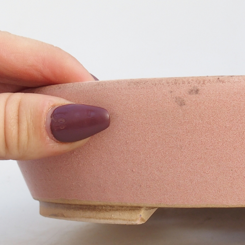 Bonsaischale aus Keramik 18,5 x 16,5 x 4 cm, rosa