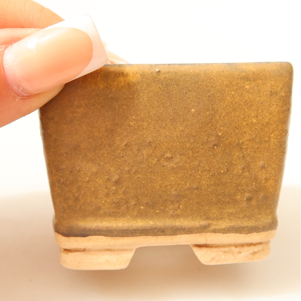 Keramik-Bonsai-Schale, 6 x 6 x 5 cm, Farbe: Blau