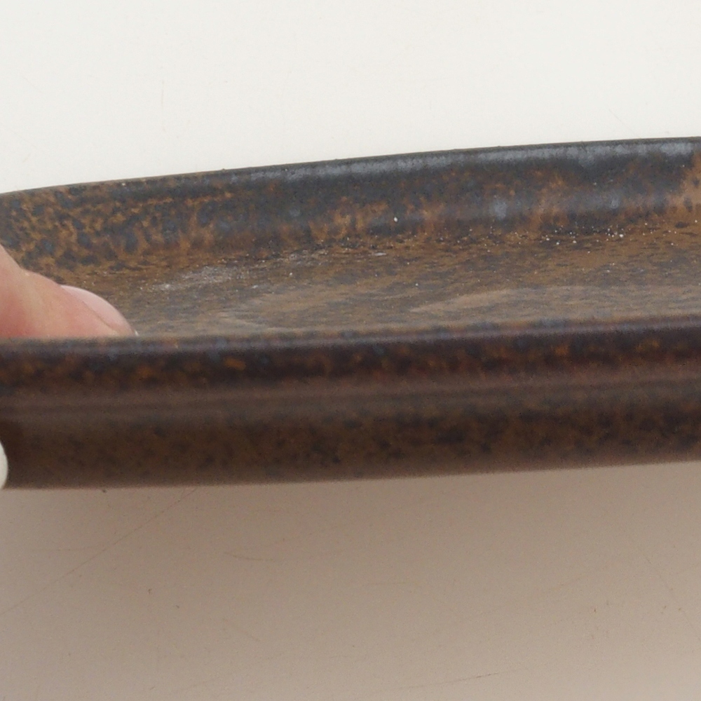 Keramikschale H25 - 20,5 x 14,5 x 1,5 cm - braun