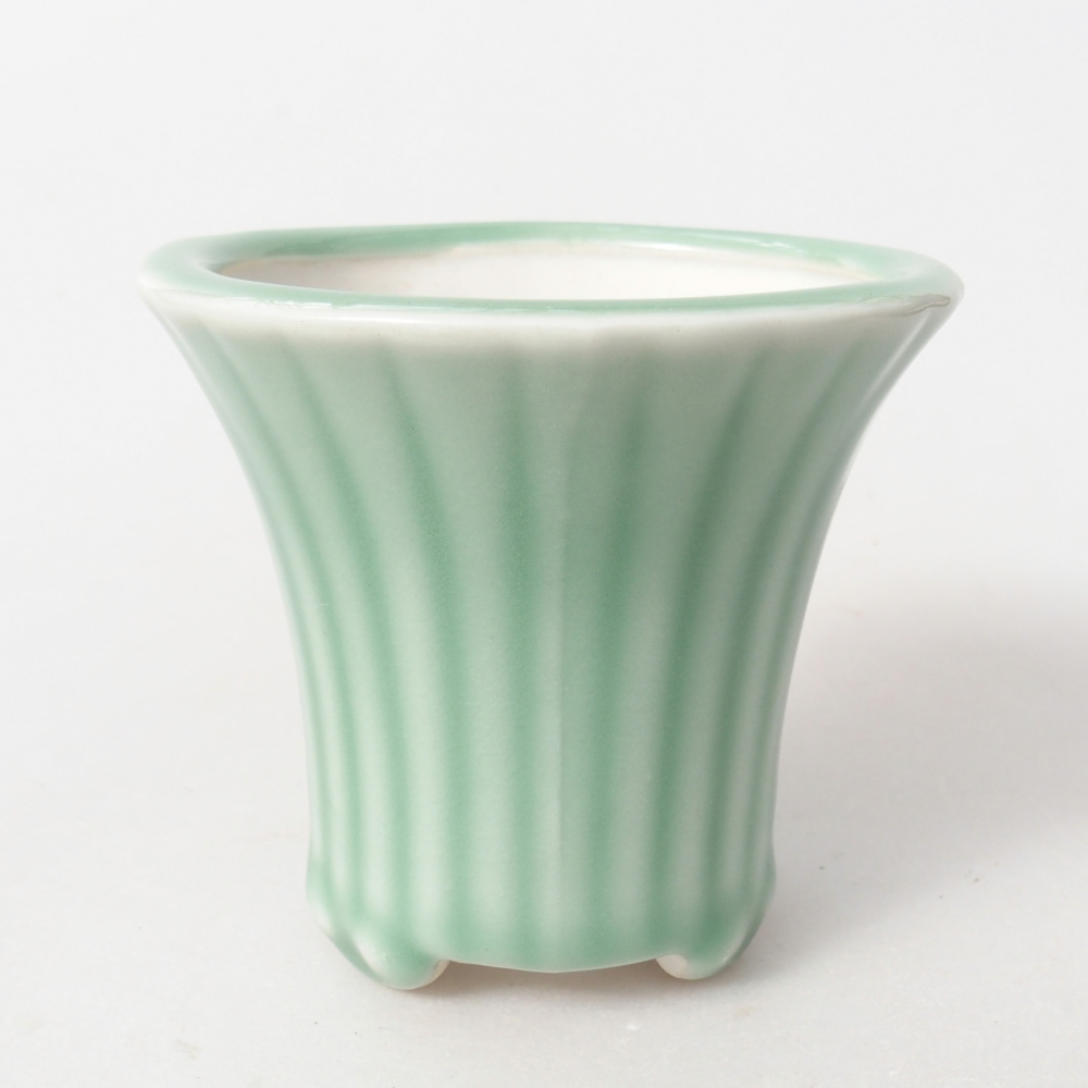 Bonsaischale aus Keramik 9 x 9 x 8 cm, grün