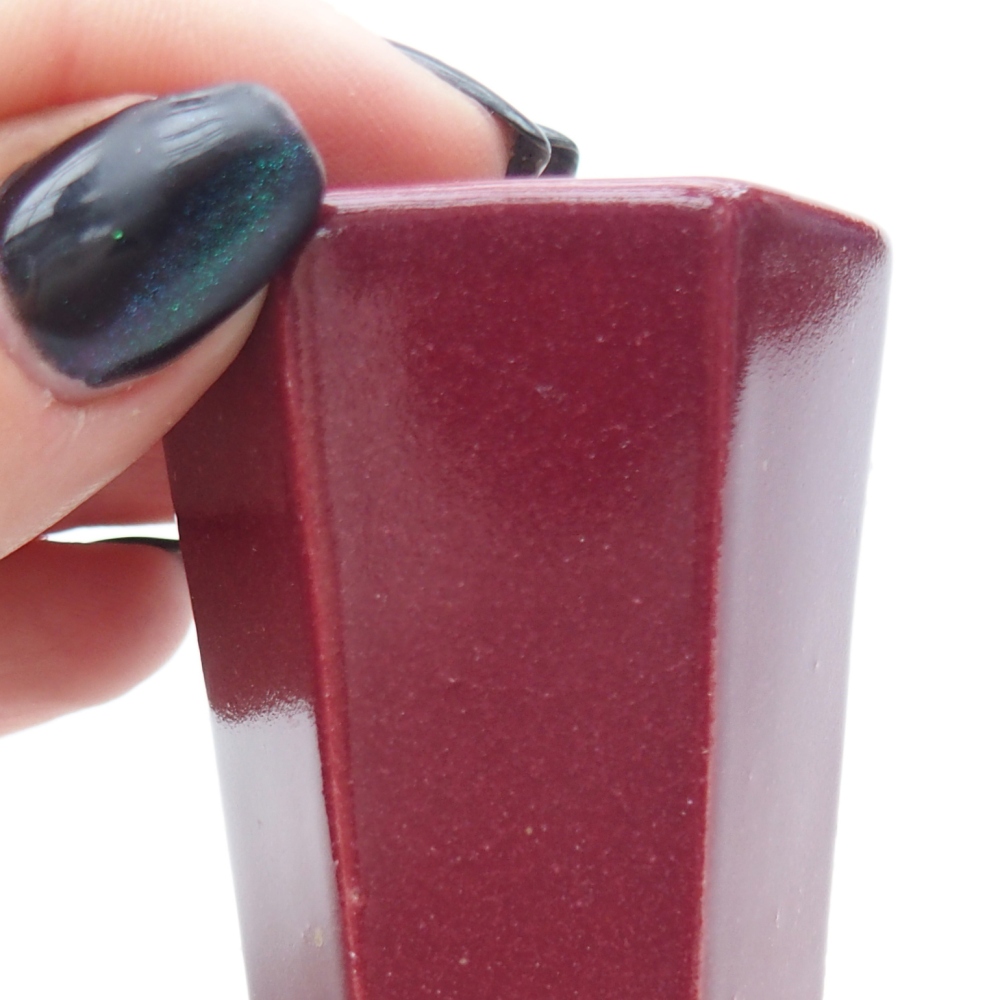 Mini-Bonsaischale 4 x 3,5 x 5,5 cm, bordeauxrot