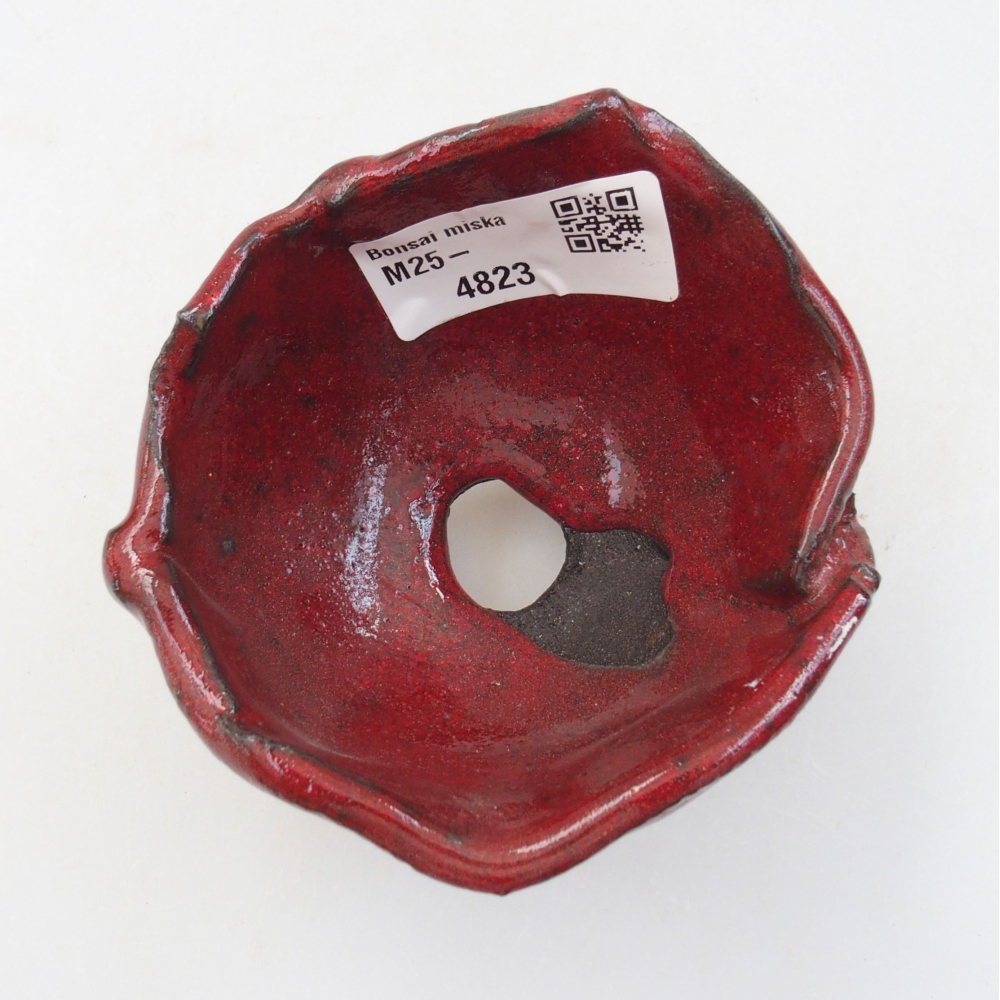 Keramikschale 8 x 8 x 6 cm , Farbe rot