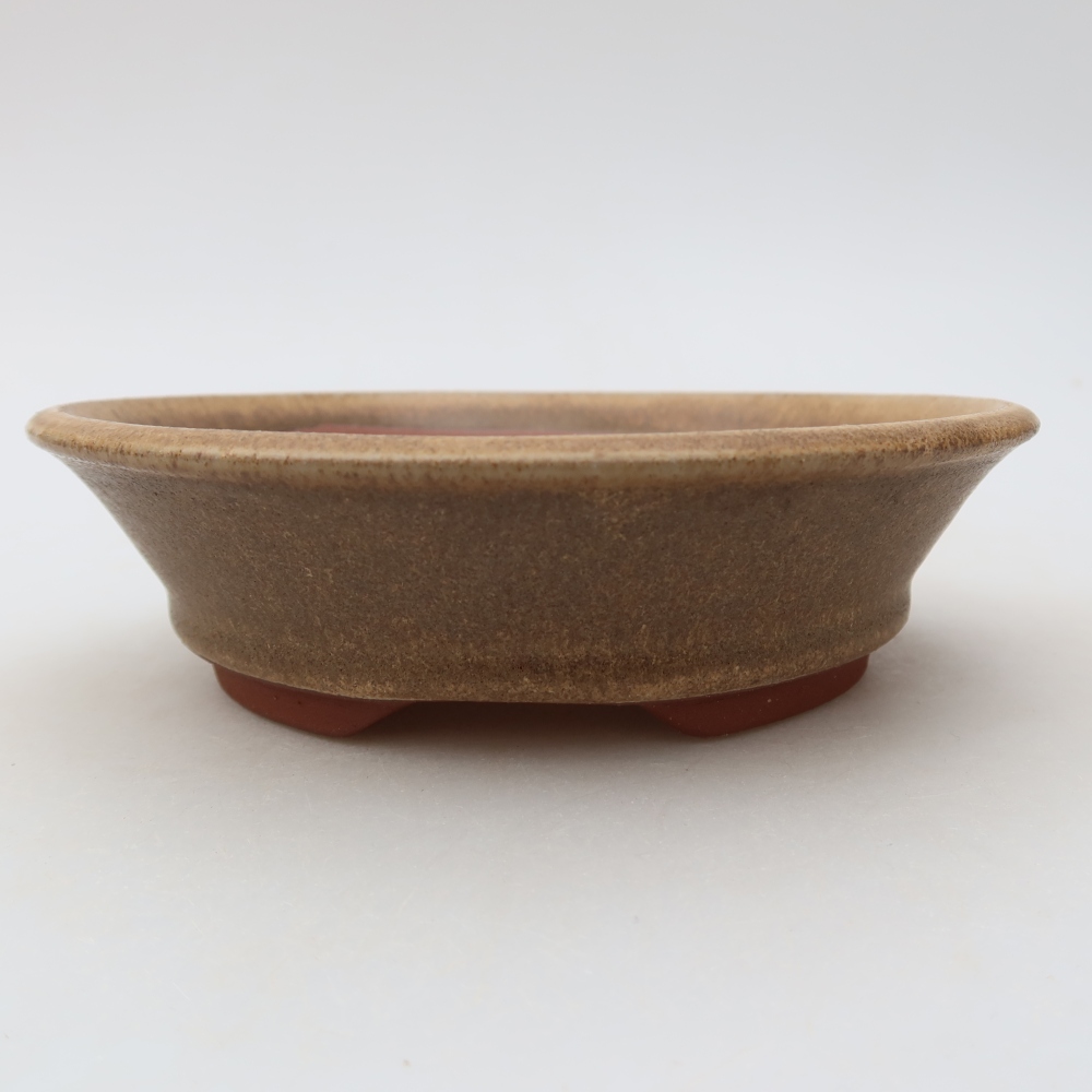 Bonsaischale aus Keramik 15 x 15 x 4,5 cm, braun
