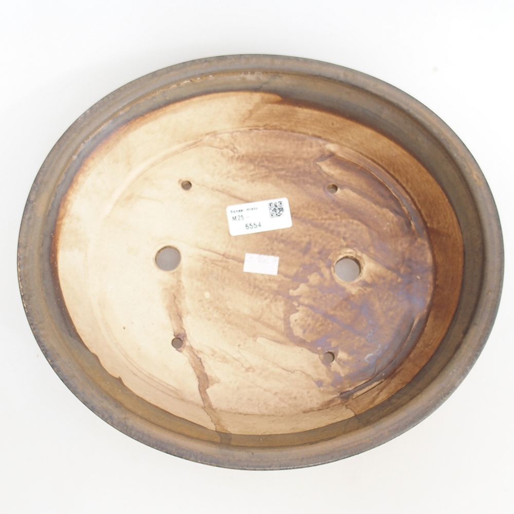 Bonsaischale aus Keramik 28 x 25 x 6,5 cm, braun