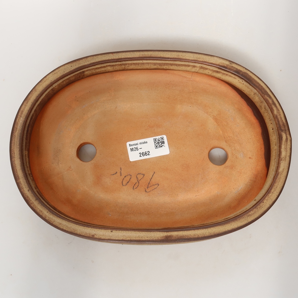 Keramikschale  26 x 18,5 x 5 cm, Farbe: braun