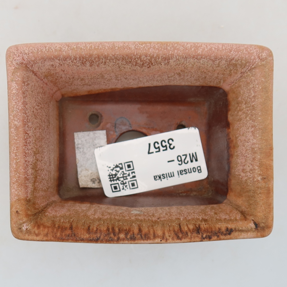 Keramik-Bonsai-Schale, 8,5 × 6 × 4 cm, Farbe: Rosa