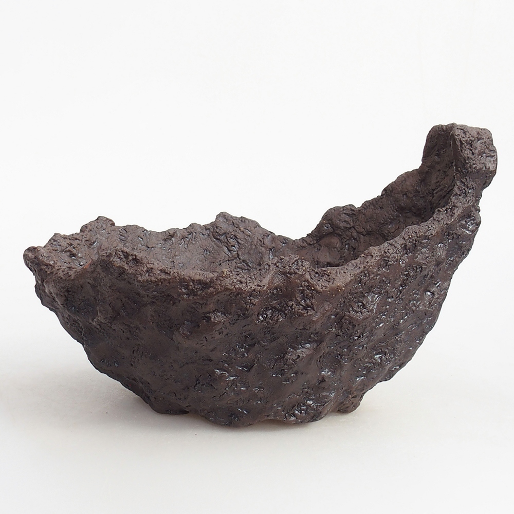 Keramikschale 18 x 16 x 15 cm , Farbe braun