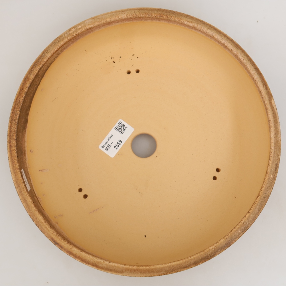 Keramik-Bonsai-Schale, 26 x 26 x 7,5 cm, Farbe: Braun