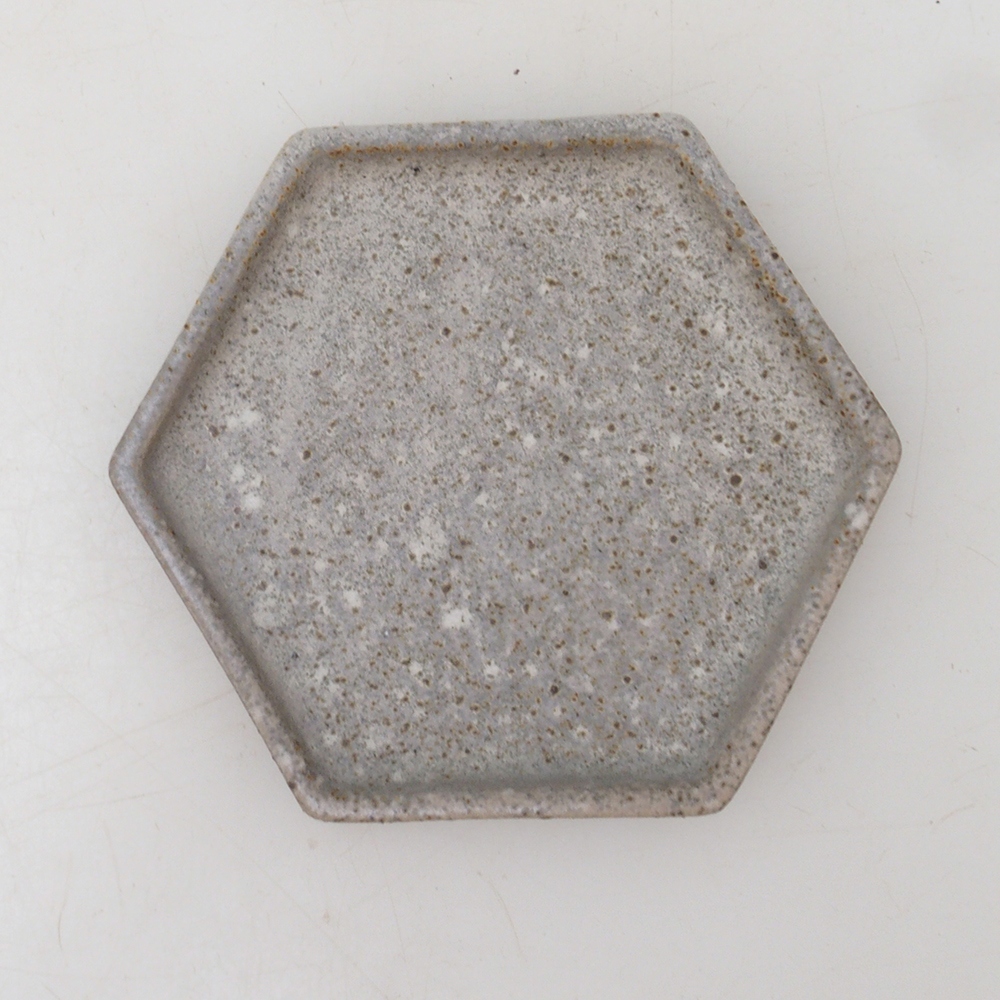 Bonsai Sechseck D3 - 11 x 9,5 x 1 cm - beige