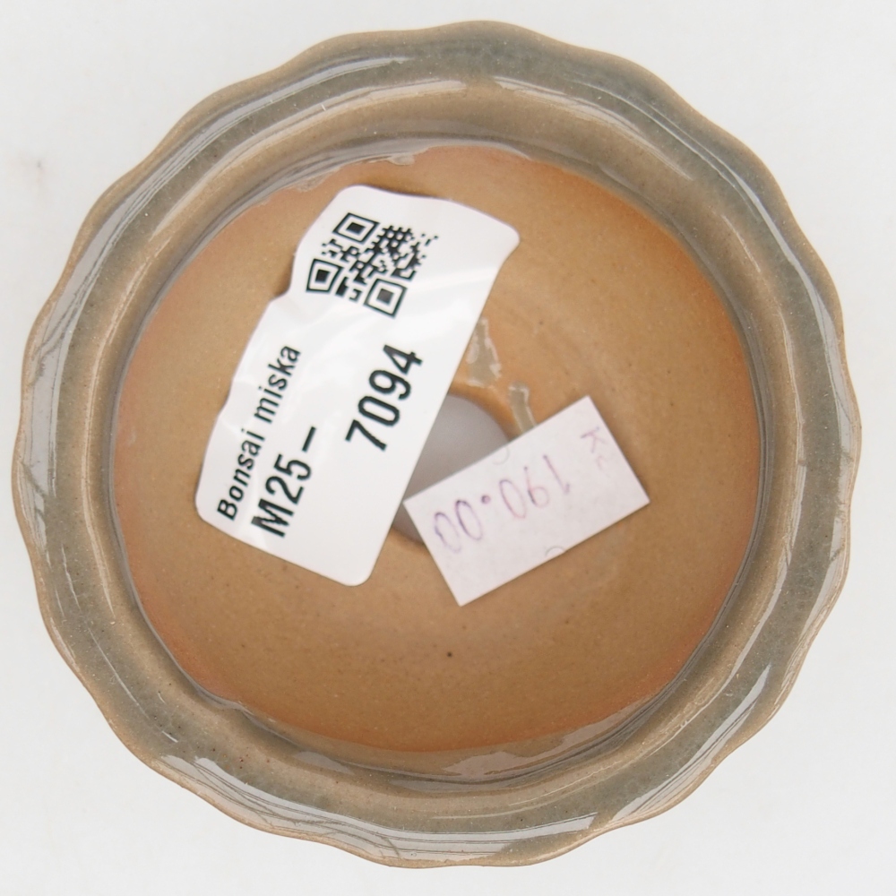 Bonsaischale aus Keramik 7 x 8,5 x 3,5 cm, grau