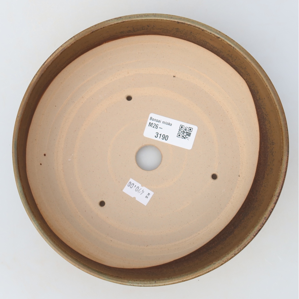 Keramik-Bonsai-Schale 19,5 x 19,5 x 6,5 cm, Farbe: braun