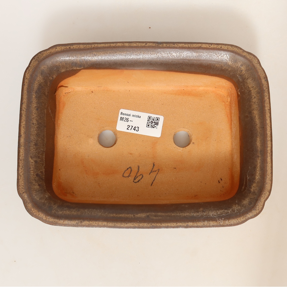 Keramikschale  20 x 15,5 x 5,5 cm, Farbe: braun