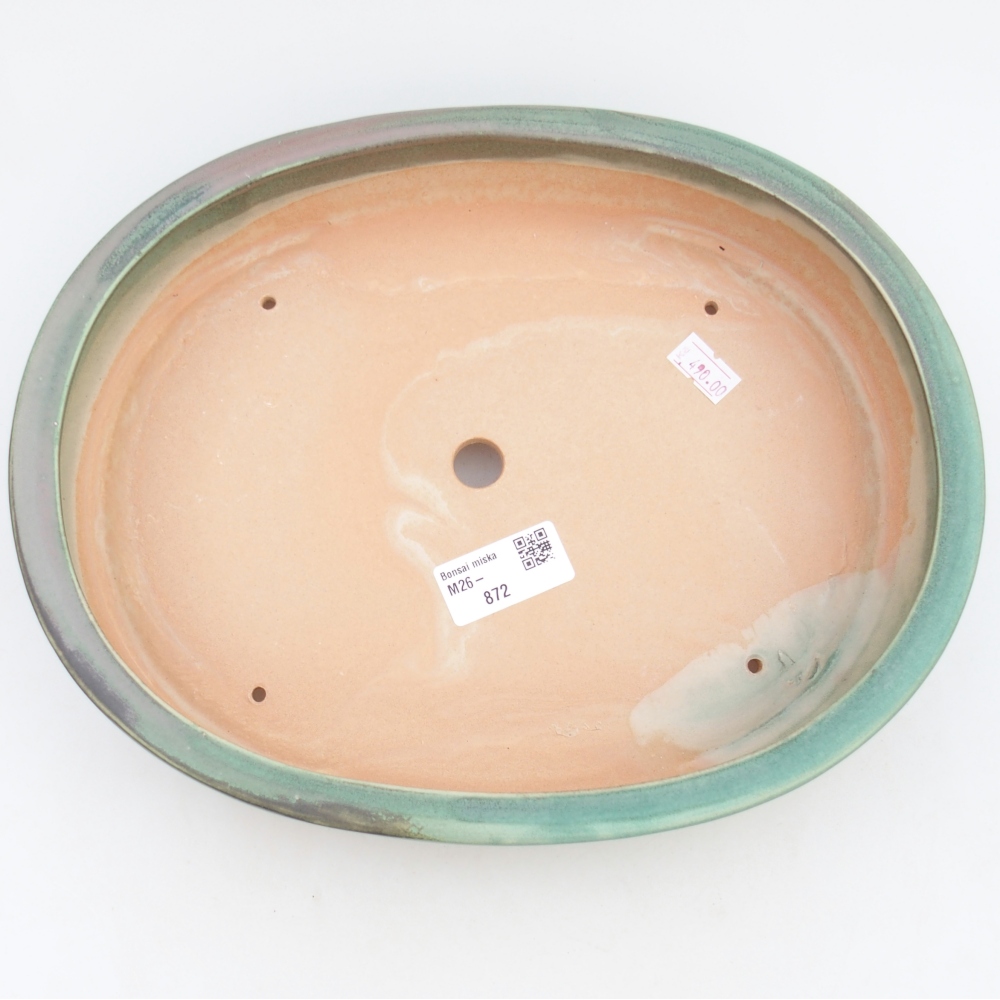 Bonsaischale aus Keramik 26,5 x 21 x 5 cm, grün