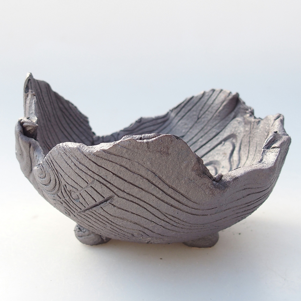 Keramikschale 13,5 x 12,5 x 8,5 cm , Metallic-Farbe