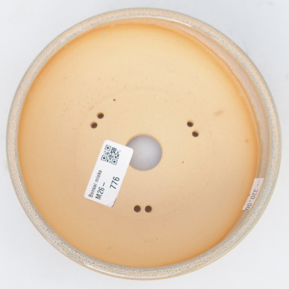 Bonsaischale aus Keramik 15 x 15 x 5 cm, grün-braun