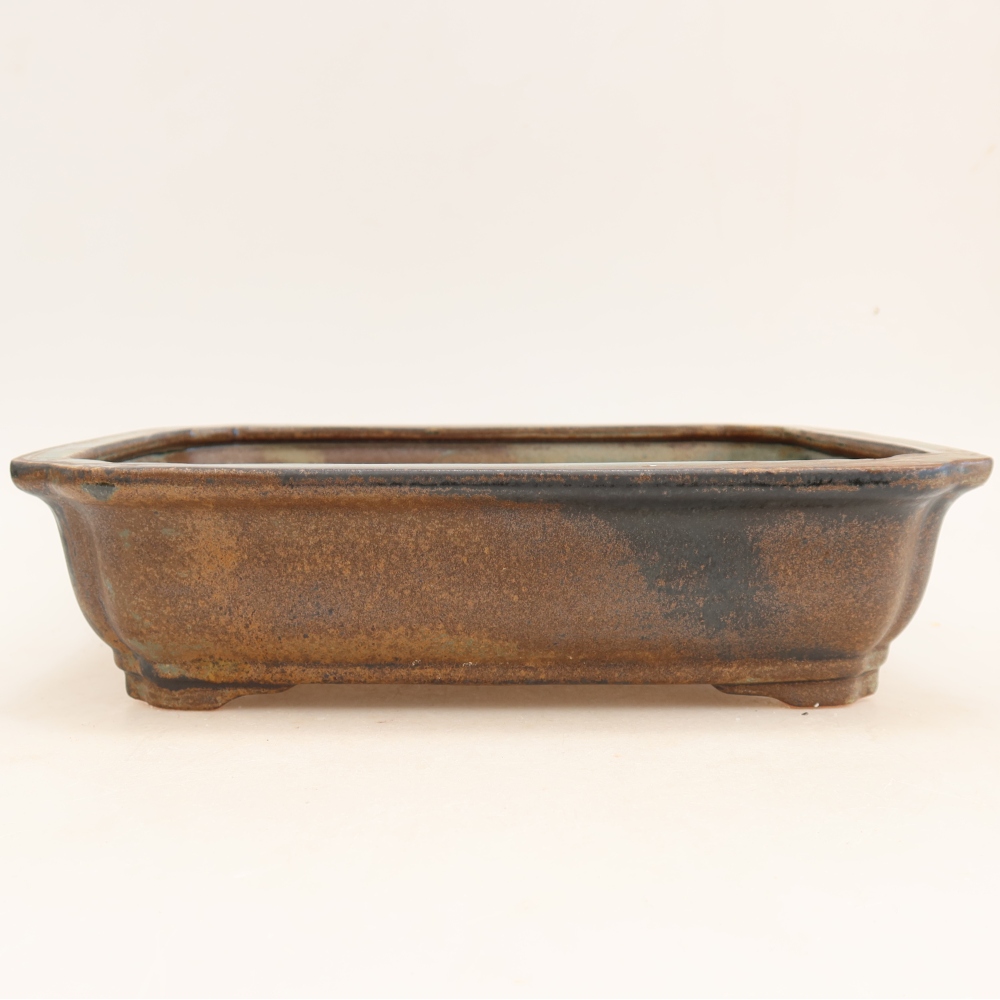 Keramik-Bonsai-Schale 27,5 x 21,5 x 7 cm, Farbe: Braun