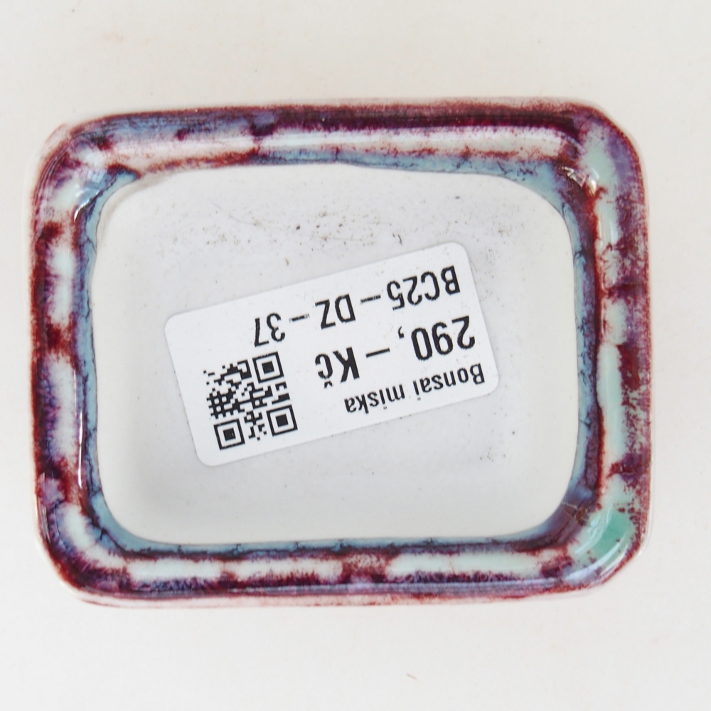 Mini-Bonsaischale 7 x 5,5 x 3 cm, bordeauxrot
