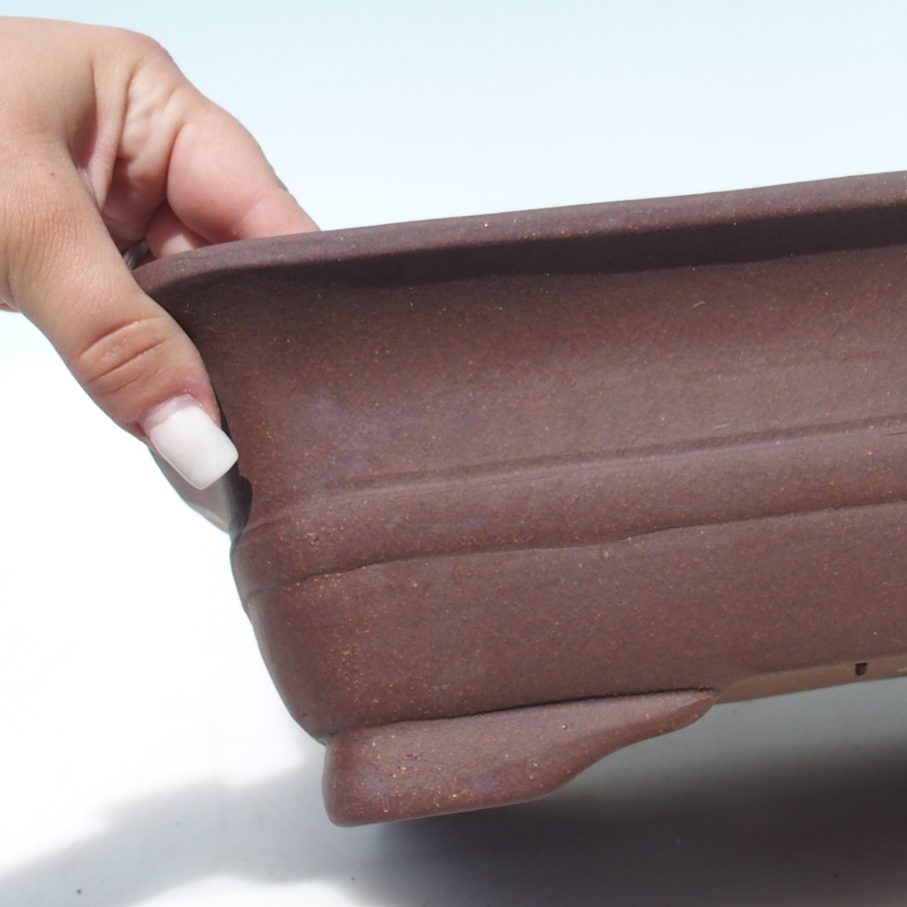 Bonsaischale 39 x 32 x 10,5 cm Birke braun