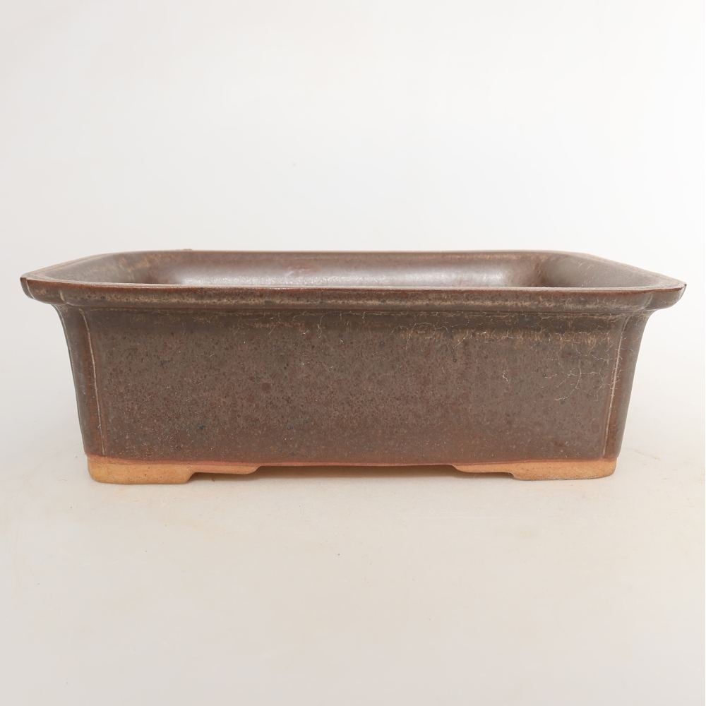 Keramikschale  20 x 15,5 x 5,5 cm, Farbe: braun