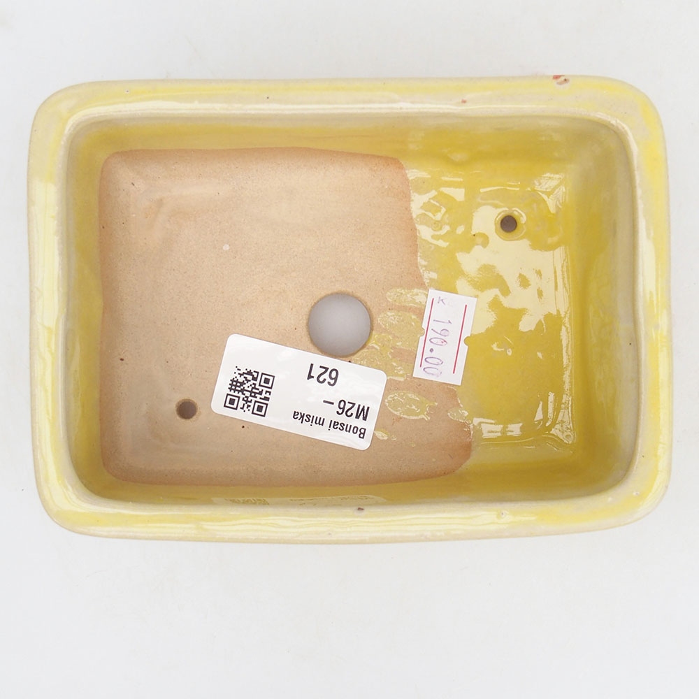 Bonsaischale aus Keramik 13,5 x 10 x 4,5 cm, gelb