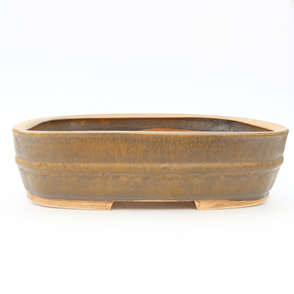 Keramik-Bonsai-Schale 24,5 x 20,5 x 6,5 cm, Farbe: braun