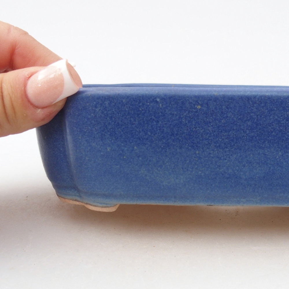 Bonsaischale aus Keramik 16 x 11,5 x 4 cm, Farbe blau