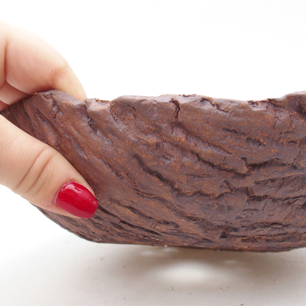 Keramikschale 19,5 x 18 x 6,5 cm , Farbe braun