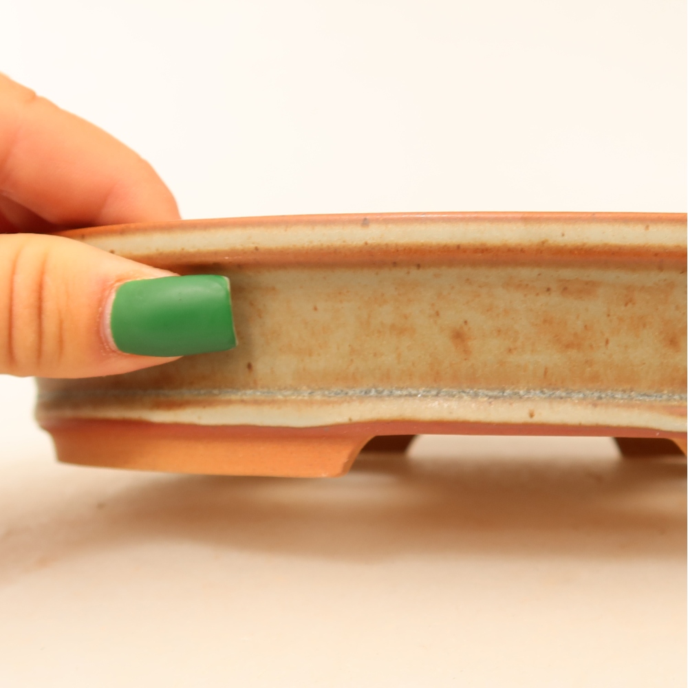 Keramikschale  21 x 14,5 x 3,5 cm, Farbe: Beige