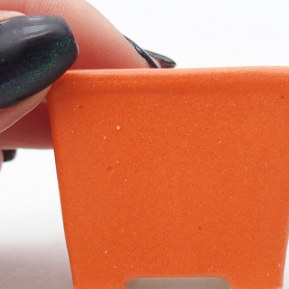 Mini-Bonsaischale 3,5 x 3,5 x 3 cm, orange