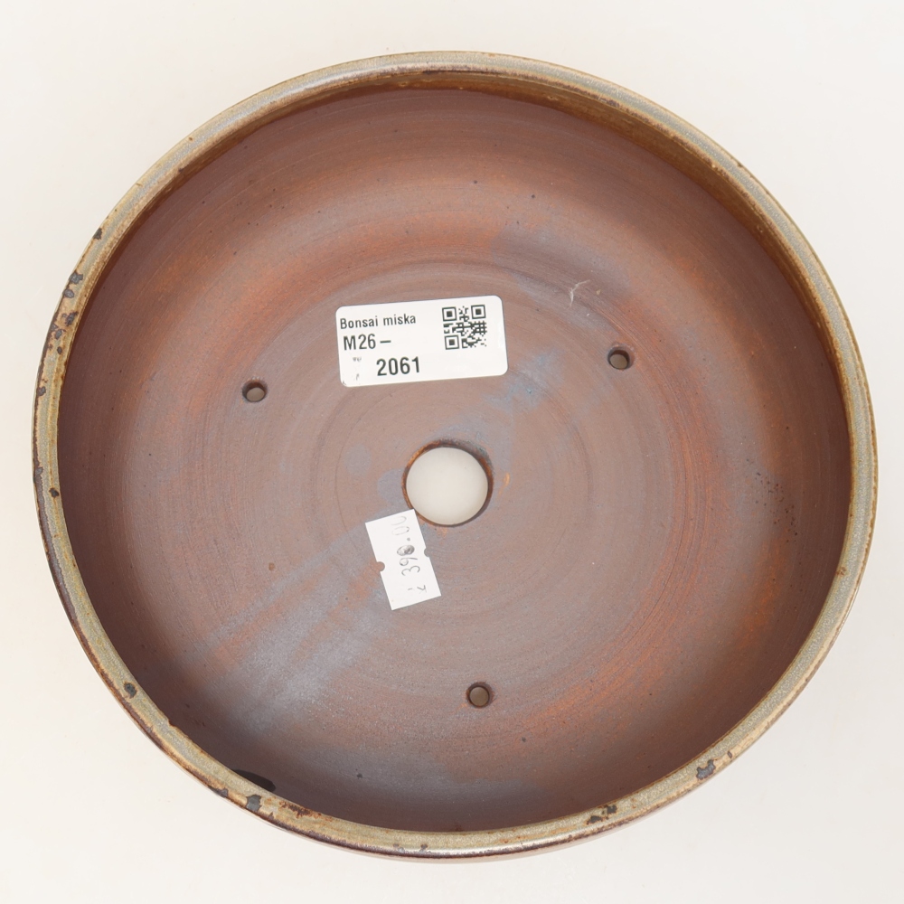 Keramik-Bonsai-Schale 17 x 17 x 5,5 cm, Farbe: braun