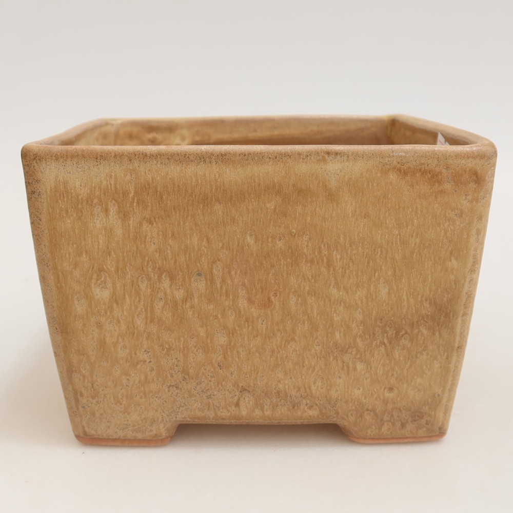 Bonsai-Schale aus Keramik, 15 x 15 x 10,5 cm, Farbe: Beige
