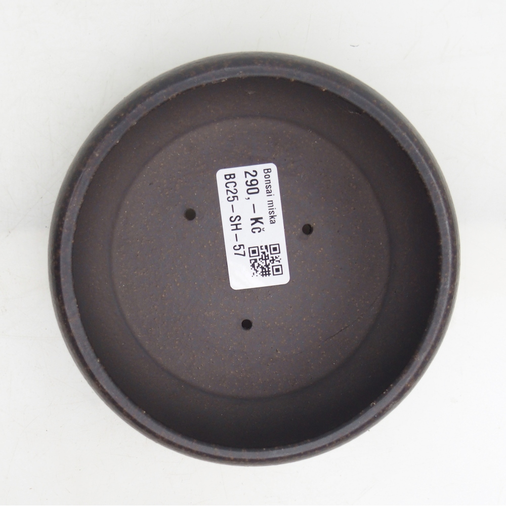 Bonsaischale aus Keramik 12 x 12 x 5 cm, Farbe bräunlich ocker