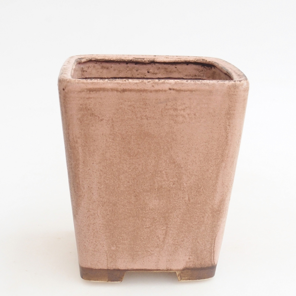 Bonsaischale aus Keramik 10 x 10 x 12 cm, rosa